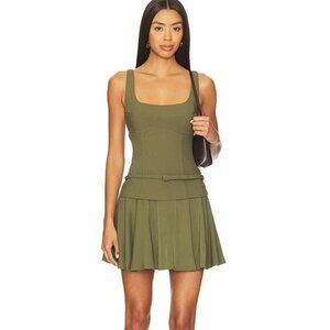 SOVERE Demi Mini Dress in Olive Small Womens Belted - like new!